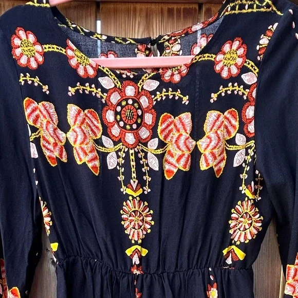 Floral BOHO whimsical Dress. Festival, Cute - Picture 3 of 7